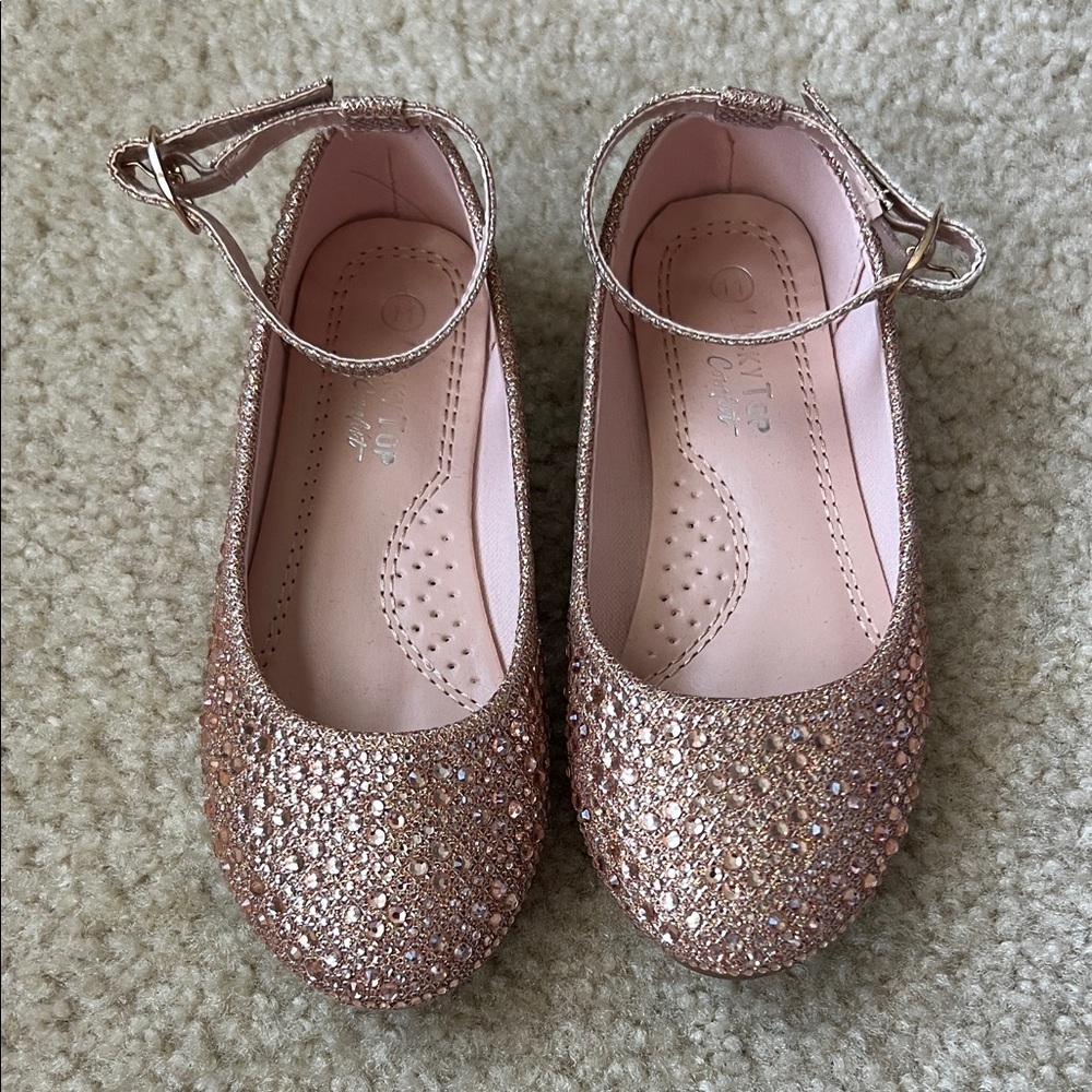Sparkling Pink Kids Dress Shoes